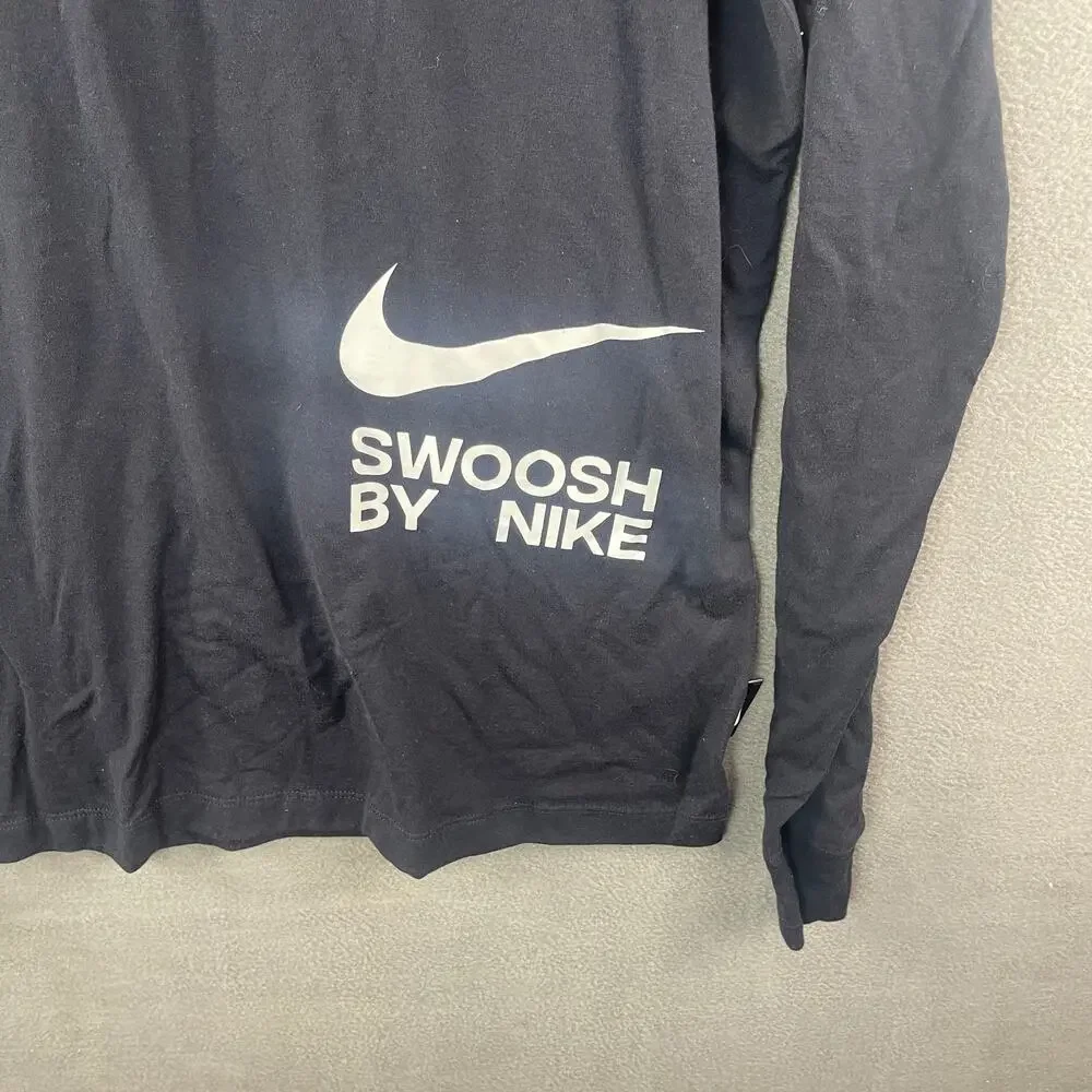 Nike Swoosh Long Sleeve T-Shirt Men's Large Tall Black